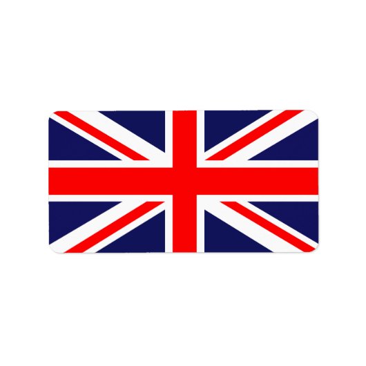 UK-Flagge Adressaufkleber (Vorne)