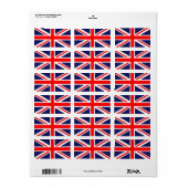 UK-Flagge Adressaufkleber (Vorne)