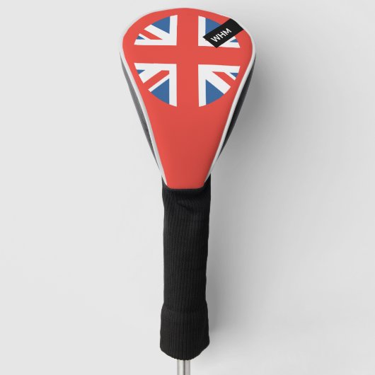UK-Flagge - Custom Golf Club Head Cover Golf Headcover (Vorderseite)