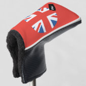 UK-Flagge - Custom Golf Putter Head Cover Golf Headcover (3/4 Vorderseite)