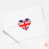 UK-Flagge Herz-Aufkleber (Umschlag)