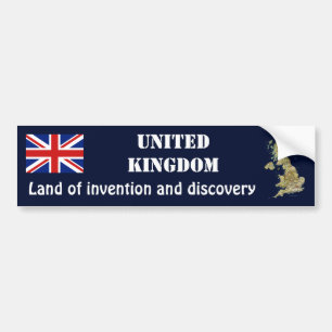 UK-Flagge + Karte Aufkleber Autoaufkleber