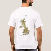 UK-Flagge + Karte + Text-T - Shirt (Rückseite)