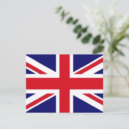 UK-Flagge Postkarte (Stehend Vorderseite)