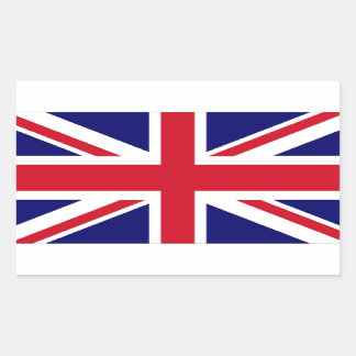 UK-Flagge Rechteckiger Aufkleber