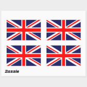 UK-Flagge Rechteckiger Aufkleber (Blatt)