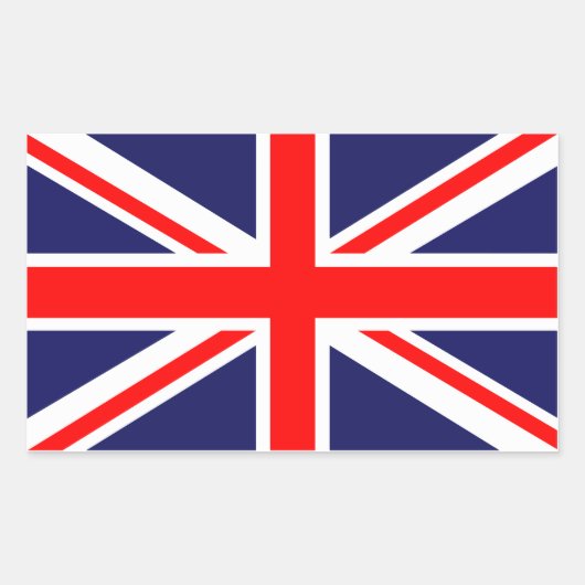 UK-Flagge Rechteckiger Aufkleber (Vorderseite)