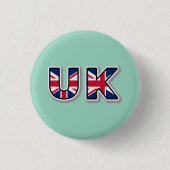 UK-Flagge Union Jack British Pride Runde Knöpfe Button (Vorderseite)