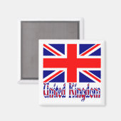 UK-Flagge & Wort Vinque Magnet (Vorderseite/Rückseite)