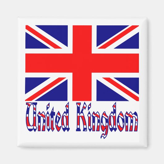 UK-Flagge & Wort Vinque Magnet (Vorne)