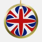 UK-Flaggen-Ornament Keramik Ornament (Hinten)