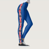 uk Flaggenmuster Gewerkschaft Jack Rot blauer Fun  Leggings (Rechts)