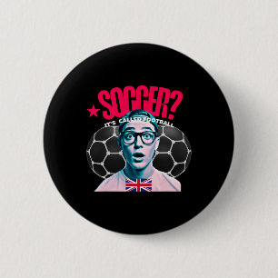 UK-Fußballfan vs. USA-Fußballfan Button