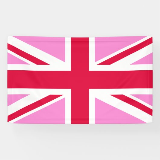 UK Gay Pride (Pink Union Jack) (Gay British Flag) Banner (Horizontal)