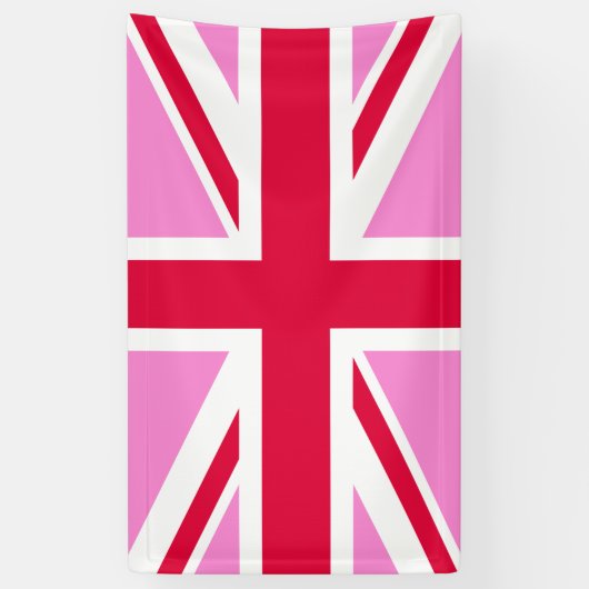 UK Gay Pride (Pink Union Jack) (Gay British Flag) Banner (Vertikal)