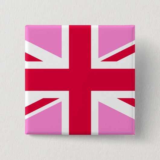 UK Gay Pride (Pink Union Jack) (Gay British Flag) Button (Vorderseite)