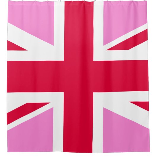UK Gay Pride (Pink Union Jack) (Gay British Flag) Duschvorhang (Vorderseite)