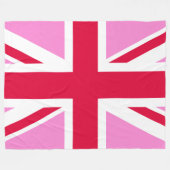 UK Gay Pride (Pink Union Jack) (Gay British Flag) Fleecedecke (Vorderseite (Horizontal))