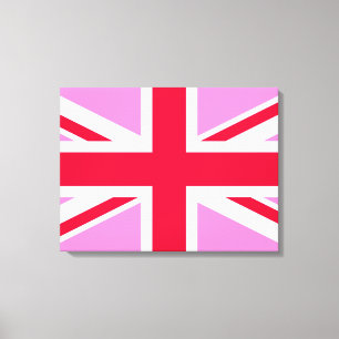 UK Gay Pride (Pink Union Jack) (Gay British Flag) Leinwanddruck