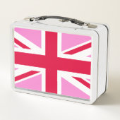 UK Gay Pride (Pink Union Jack) (Gay British Flag) Metall Brotdose (Rückseite)