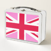 UK Gay Pride (Pink Union Jack) (Gay British Flag) Metall Brotdose (Vorderseite)