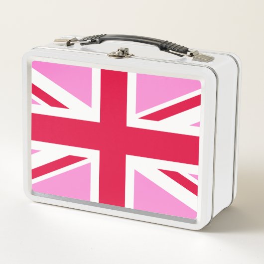 UK Gay Pride (Pink Union Jack) (Gay British Flag) Metall Brotdose (Vorderseite)