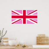 UK Gay Pride (Pink Union Jack) (Gay British Flag) Poster (Küche)