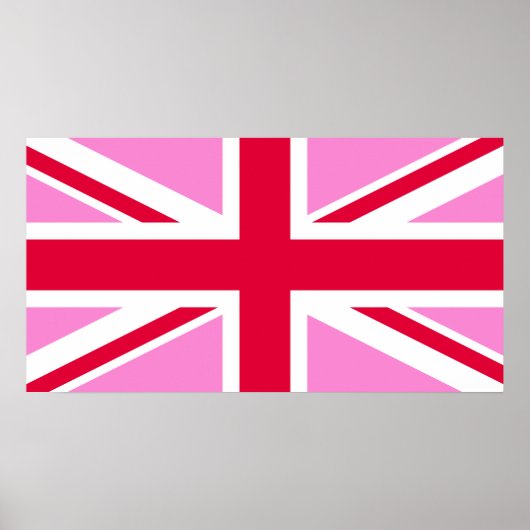 UK Gay Pride (Pink Union Jack) (Gay British Flag) Poster (Vorne)