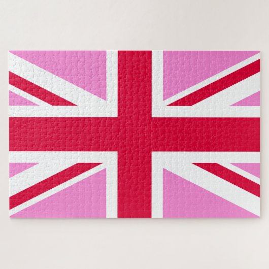 UK Gay Pride (Pink Union Jack) (Gay British Flag) Puzzle (Horizontal)