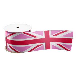 UK Gay Pride (Pink Union Jack) (Gay British Flag) Satinband