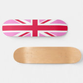 UK Gay Pride (Pink Union Jack) (Gay British Flag) Skateboard (Horizontal)