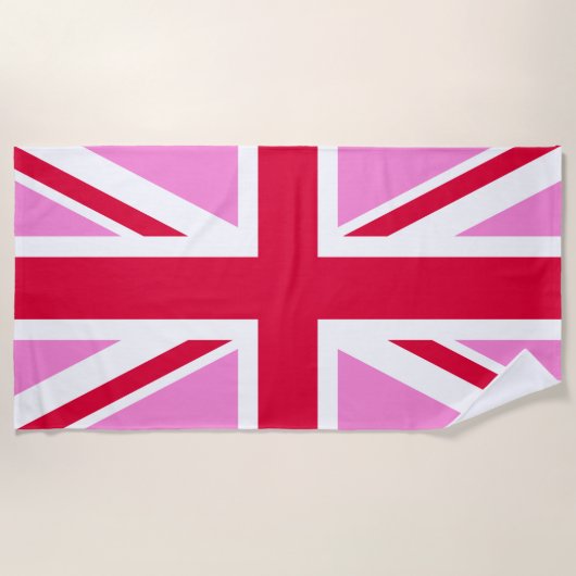 UK Gay Pride (Pink Union Jack) (Gay British Flag) Strandtuch (Vorderseite)