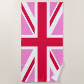 UK Gay Pride (Pink Union Jack) (Gay British Flag) Strandtuch (Vorderseite)