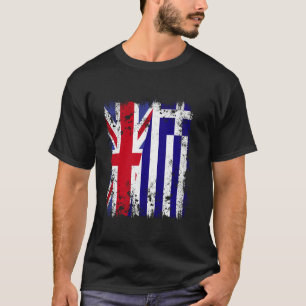 UK Griechenland Halbflagge Britische Griechische F T-Shirt