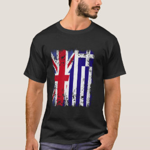 UK Griechenland Halbflagge Britische Griechische F T-Shirt