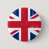 UK Großbritannien England Englische Flagge Button (Vorderseite)