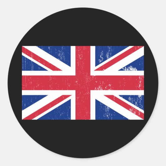 UK Großbritannien England Englische Flagge Runder Aufkleber (Vorderseite)