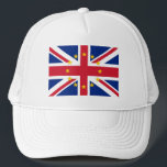 UK Großbritannien Union Jack European Gewerkschaft Truckerkappe<br><div class="desc">Großbritannien, Großbritannien, Union Jack, European, Gewerkschaft Flag, eu, europe, europa, englisch, britisch, englisch, nationalistisch, nationalismus, patriot, britain, patriotismus, patriotisch, groß, wieder groß, britisch, brüchig, Gewerkschaft, Jack, Flagge, Sterne, ja, bleiben</div>