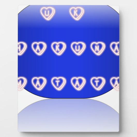 UK Hakuna Matata Art Print Fotoplatte (Vorderseite)