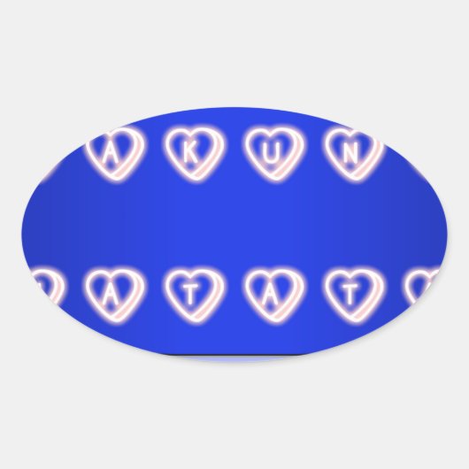 UK Hakuna Matata Art Print Ovaler Aufkleber (Vorderseite)