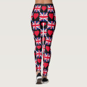 UK Heart United Kingdom Flag Patriotic British Leggings (Rückseite)