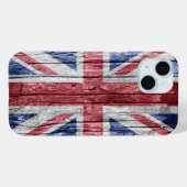 UK-Holzflagge Case-Mate iPhone Hülle (Rückseite (Horizontal))