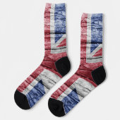 UK Holzflagge Socken (Linkes Detail)