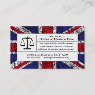 UK-Justizwaage Visitenkarte