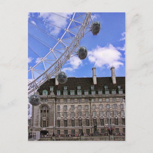 (UK) LONDON EYE Views Postcard Postkarte (Vorderseite)