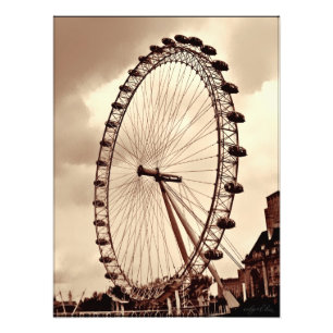 (UK) London Eye Vintage Print Foto