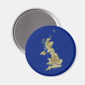 UK Map Magnet (Vorderseite/Rückseite)
