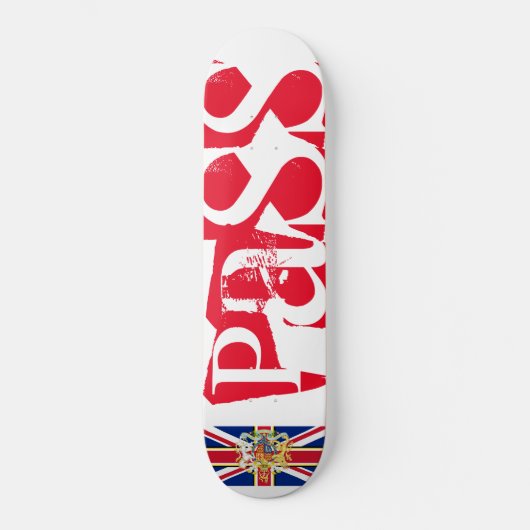 UK PASS Skateboard (Vorderseite)