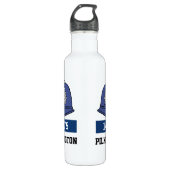 UK Police Constable Helmet - Name und Nummer hinzu Edelstahlflasche (Vorderseite)