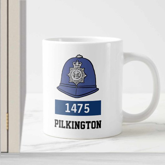UK Police Constable Helmet - Name und Nummer hinzu Jumbo-Tasse